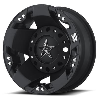 KMC XD Series XD775 Rockstar Dually Matte Black Rear Wheels